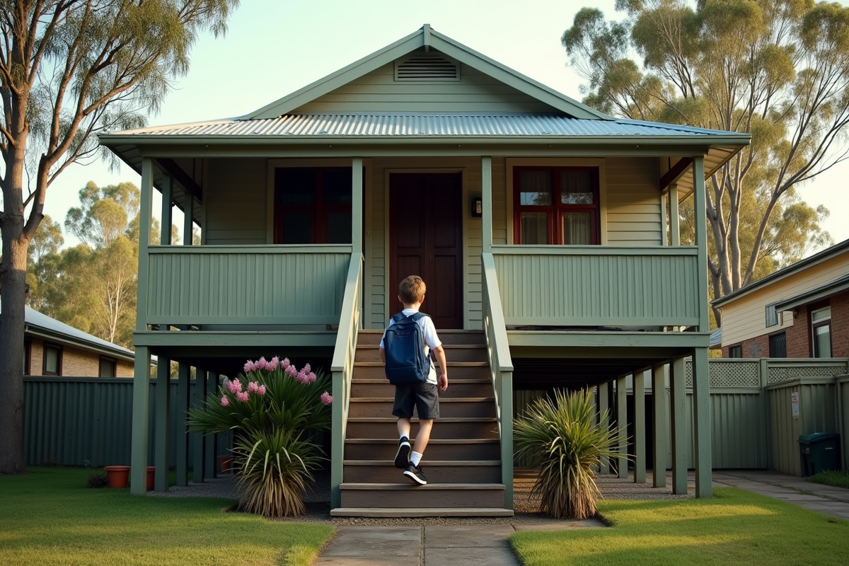 Jeune garçon en uniforme sur l